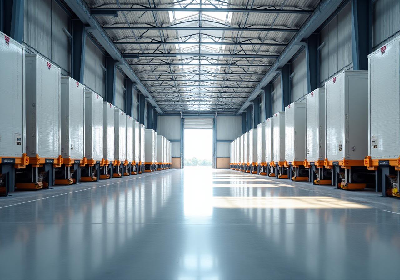 Modern expansive warehouse for freight transportation in North Carolina