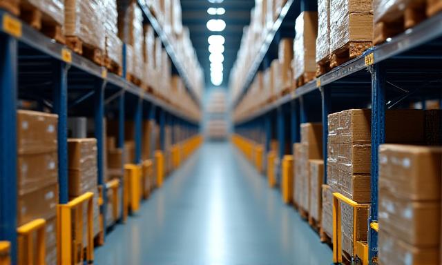Inside view of high-capacity storage facility
